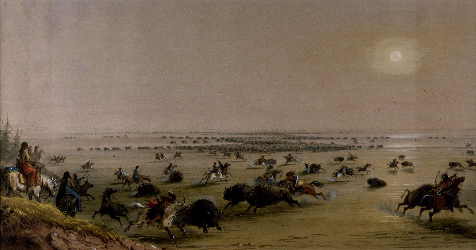 A “Surround” of Buffalo by Indians - Fur Traders and Rendezvous