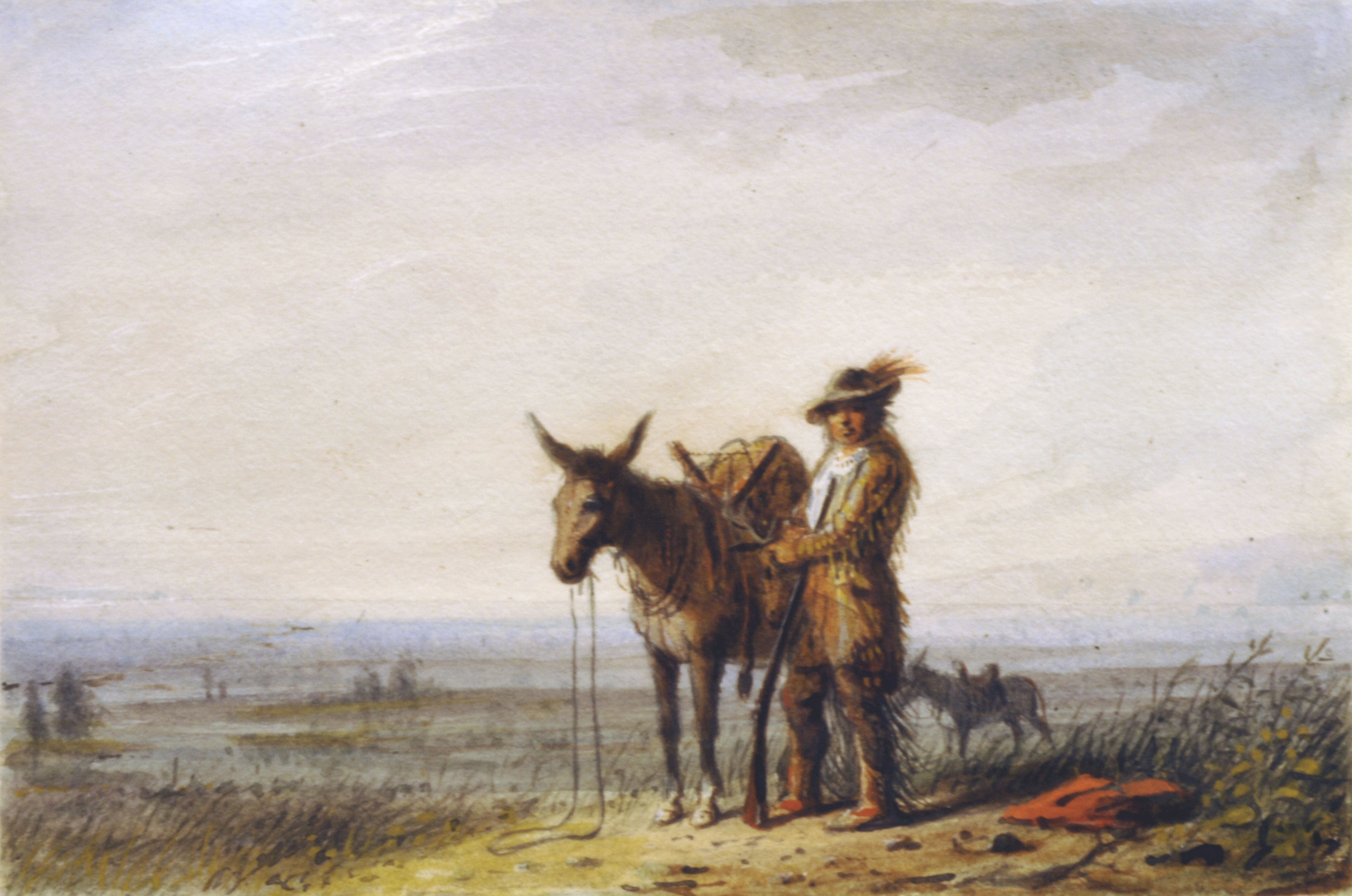 Old Bill Burrows, a Free Trapper - Fur Traders and Rendezvous: The